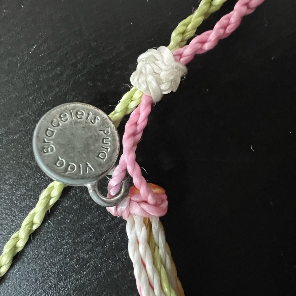 Pura Vida Pink and Yellow Multi-Strand Bracelet - Picture 3 of 6
